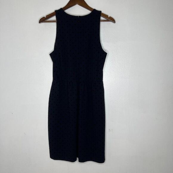 J Crew Navy Blue Polka Dot Sleeveless Dress Women’s S Classic Preppy - Picture 6 of 8